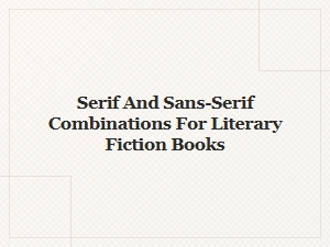 Typographic Fusion for Literary Fiction